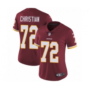 Women's Nike Washington Redskins #72 Geron Christian Burgundy Red Team Color Vapor Untouchable Limited Player NFL Jersey