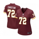 Women's Nike Washington Redskins #72 Geron Christian Game Burgundy Red Team Color NFL Jersey