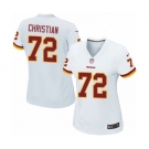 Women's Nike Washington Redskins #72 Geron Christian Game White NFL Jersey