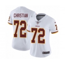 Women's Nike Washington Redskins #72 Geron Christian White Vapor Untouchable Limited Player NFL Jersey