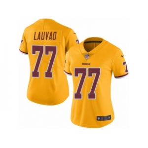 Women's Nike Washington Redskins #77 Shawn Lauvao Limited Gold Rush NFL Jersey