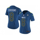 Women's Nike Washington Redskins #8 Kirk Cousins Navy Stitched NFL Limited NFC 2017 Pro Bowl Jersey