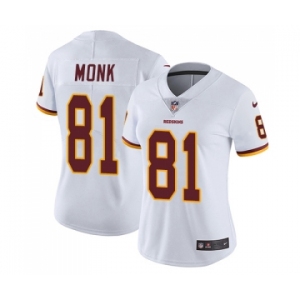 Women's Nike Washington Redskins #81 Art Monk White Vapor Untouchable Limited Player NFL Jersey