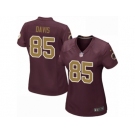 Women's Nike Washington Redskins #85 Vernon Davis Game Burgundy Red Gold Number Alternate 80TH Anniversary NFL Jersey