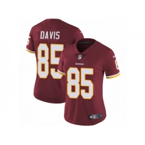 Women's Nike Washington Redskins #85 Vernon Davis Vapor Untouchable Limited Burgundy Red Team Color NFL Jersey