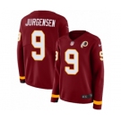 Women's Nike Washington Redskins #9 Sonny Jurgensen Limited Burgundy Therma Long Sleeve NFL Jersey