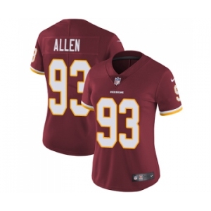 Women's Nike Washington Redskins #93 Jonathan Allen Burgundy Red Team Color Vapor Untouchable Limited Player NFL Jersey