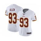 Women's Nike Washington Redskins #93 Jonathan Allen White Vapor Untouchable Elite Player NFL Jersey