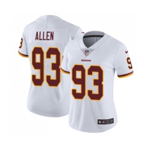 Women's Nike Washington Redskins #93 Jonathan Allen White Vapor Untouchable Elite Player NFL Jersey