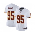 Women's Nike Washington Redskins #95 Da'Ron Payne White Vapor Untouchable Limited Player NFL Jersey