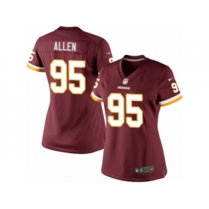 Women's Nike Washington Redskins #95 Jonathan Allen Limited Burgundy Red Team Color NFL Jersey