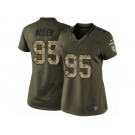 Women's Nike Washington Redskins #95 Jonathan Allen Limited Green Salute to Service NFL Jersey