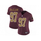 Women's Nike Washington Redskins #97 Terrell McClain Vapor Untouchable Limited Burgundy Red Gold Number Alternate 80TH Anniversary NFL Jersey