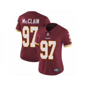 Women's Nike Washington Redskins #97 Terrell McClain Vapor Untouchable Limited Burgundy Red Team Color NFL Jersey