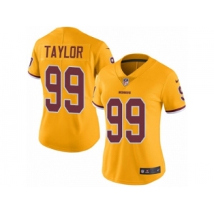 Women's Nike Washington Redskins #99 Phil Taylor Limited Gold Rush NFL Jersey