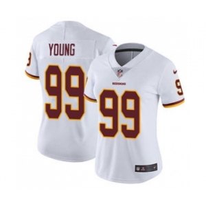 Women's Redskins #99 Chase Young White Stitched Football Vapor Untouchable Limited Jersey