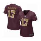 Women's Washington Redskins #17 Terry McLaurin Game Burgundy Red Gold Number Alternate 80TH Anniversary Football Jersey