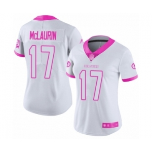 Women's Washington Redskins #17 Terry McLaurin Limited White Pink Rush Fashion Football Jersey