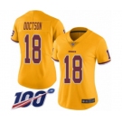 Women's Washington Redskins #18 Josh Doctson Limited Gold Rush Vapor Untouchable 100th Season Football Jersey