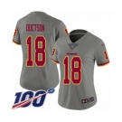 Women's Washington Redskins #18 Josh Doctson Limited Gray Inverted Legend 100th Season Football Jersey