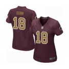 Women's Washington Redskins #18 Trey Quinn Game Burgundy Red Gold Number Alternate 80TH Anniversary Football Jersey