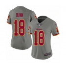 Women's Washington Redskins #18 Trey Quinn Limited Gray Inverted Legend Football Jersey