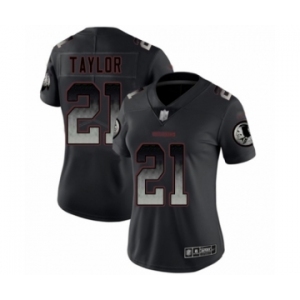 Women's Washington Redskins #21 Sean Taylor Limited Black Smoke Fashion Football Jersey