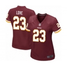 Women's Washington Redskins #23 Bryce Love Game Burgundy Red Team Color Football Jersey