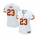 Women's Washington Redskins #23 Bryce Love Game White Football Jersey