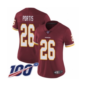 Women's Washington Redskins #26 Clinton Portis Burgundy Red Team Color Vapor Untouchable Limited Player 100th Season Football Jersey