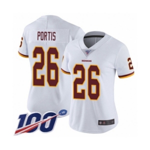 Women's Washington Redskins #26 Clinton Portis White Vapor Untouchable Limited Player 100th Season Football Jersey