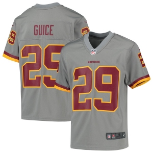 Women's Washington Redskins #29 Derrius Guice Limited Gray Inverted Legend Football Jersey