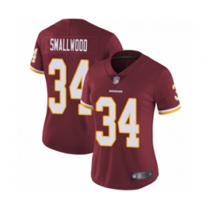 Women's Washington Redskins #34 Wendell Smallwood Burgundy Red Team Color Vapor Untouchable Limited Player Football Jersey