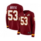 Women's Washington Redskins #53 Jon Bostic Limited Burgundy Therma Long Sleeve Football Jersey