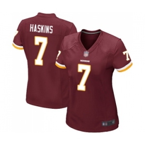 Women's Washington Redskins #7 Dwayne Haskins Game Burgundy Red Team Color Football Jersey
