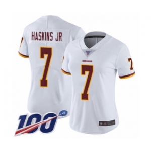 Women's Washington Redskins #7 Dwayne Haskins White Vapor Untouchable Limited Player 100th Season Jersey