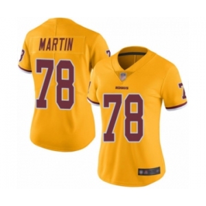 Women's Washington Redskins #78 Wes Martin Limited Gold Rush Vapor Untouchable Football Jersey