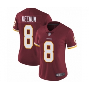 Women's Washington Redskins #8 Case Keenum Burgundy Red Team Color Vapor Untouchable Limited Player Football Jersey