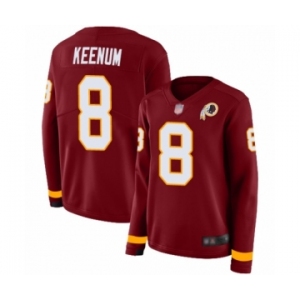 Women's Washington Redskins #8 Case Keenum Limited Burgundy Therma Long Sleeve Football Jersey