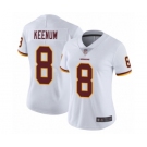 Women's Washington Redskins #8 Case Keenum White Vapor Untouchable Limited Player Football Jersey