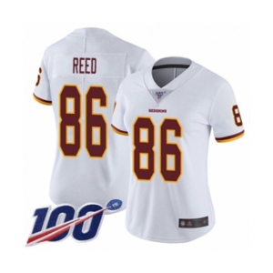 Women's Washington Redskins #86 Jordan Reed White Vapor Untouchable Limited Player 100th Season Football Jersey