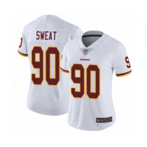 Women's Washington Redskins #90 Montez Sweat White Vapor Untouchable Limited Player Football Jersey