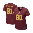 Women's Washington Redskins #91 Ryan Kerrigan Game Burgundy Red Gold Number Alternate 80TH Anniversary Football Jersey