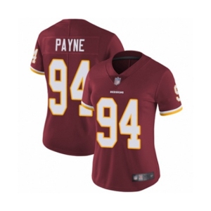 Women's Washington Redskins #94 Da'Ron Payne Burgundy Red Team Color Vapor Untouchable Limited Player Football Jersey