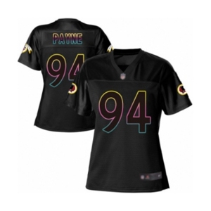 Women's Washington Redskins #94 Da'Ron Payne Game Black Fashion Football Jersey