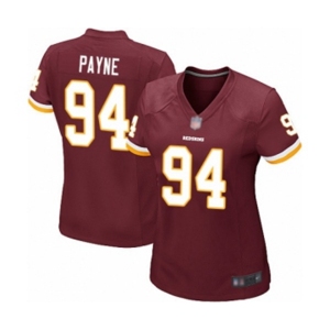 Women's Washington Redskins #94 Da'Ron Payne Game Burgundy Red Team Color Football Jersey