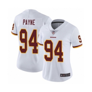 Women's Washington Redskins #94 Da'Ron Payne White Vapor Untouchable Limited Player Football Jersey