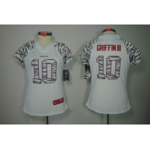 nike women nfl jerseys washington redskins #10 griffiniii field flirt fashion white[zebra]