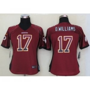 nike women nfl jerseys washington redskins #17 d.williams burgundy red[Elite drift fashion]