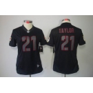 nike women nfl jerseys washington redskins #21 fred taylor black[nike impact limited]